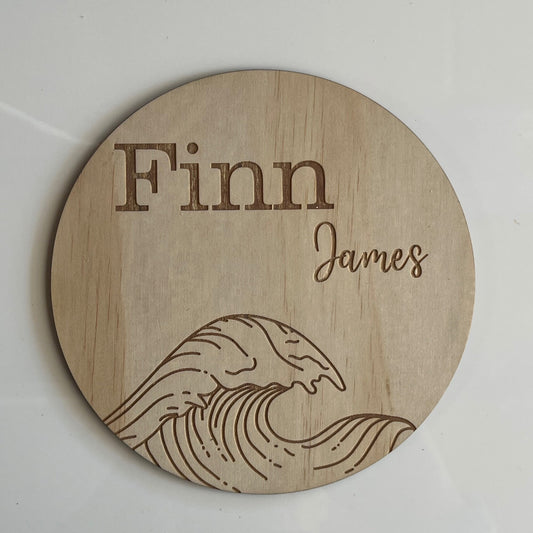 Personalised Wave Name plaque