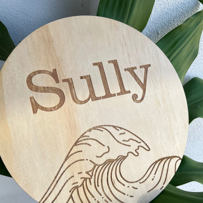 Personalised Wave Name plaque