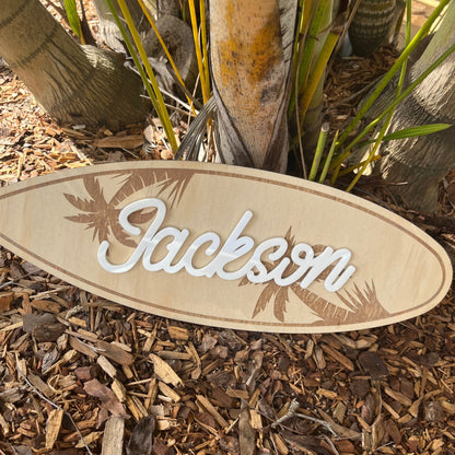 Personalised Name Sign Surfboard design