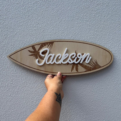 Personalised Name Sign Surfboard design