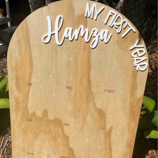 Personalised My first year photo board