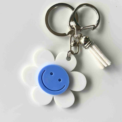 Smiley daisy keyring