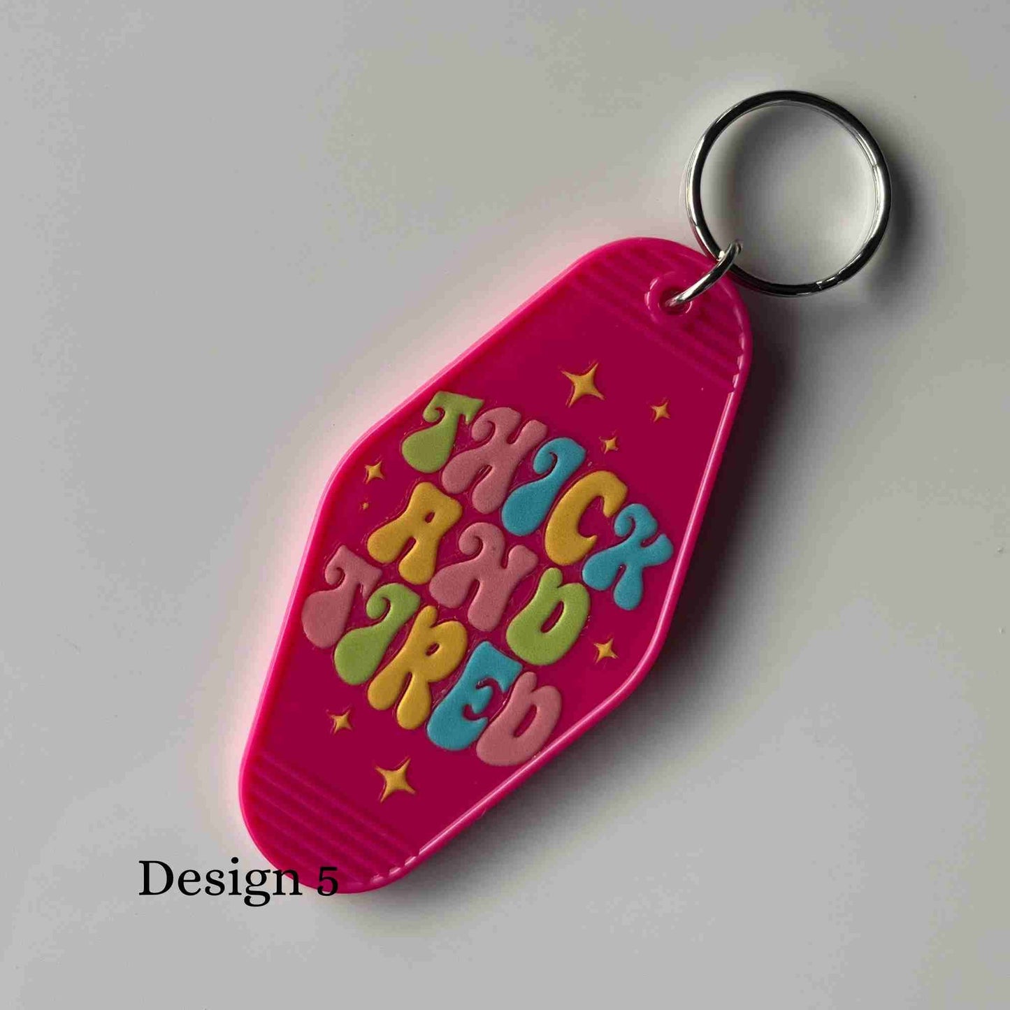 retro style motel keyring-gift for her-birthday gift -new car gift-bag tag-