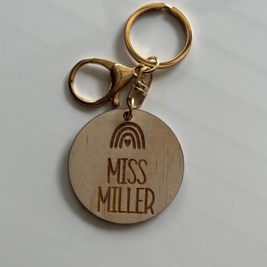 Personalised Rainbow Keyring