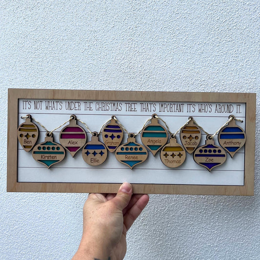 Personalised family christmas sign