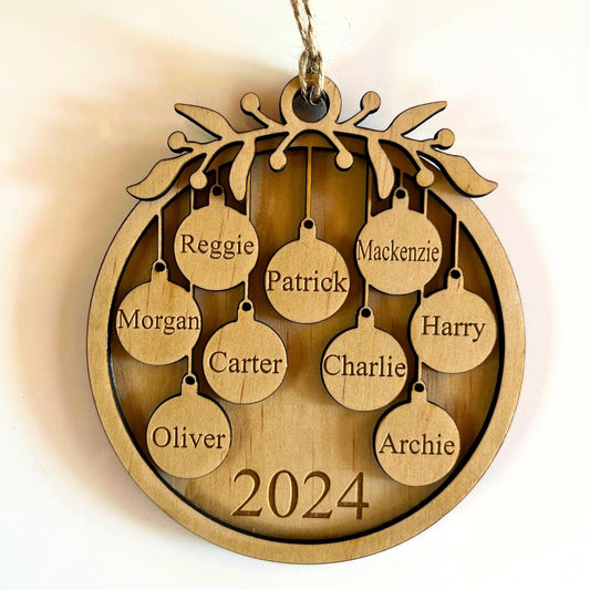 Personalised Family Christmas Ornament