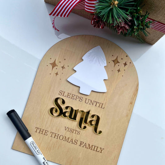 Personalised Christmas countdown sign