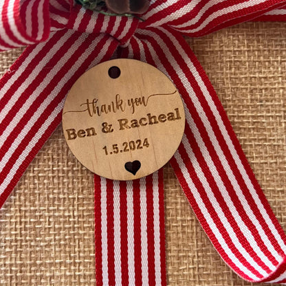 Personalised round gift tags -set of 10
