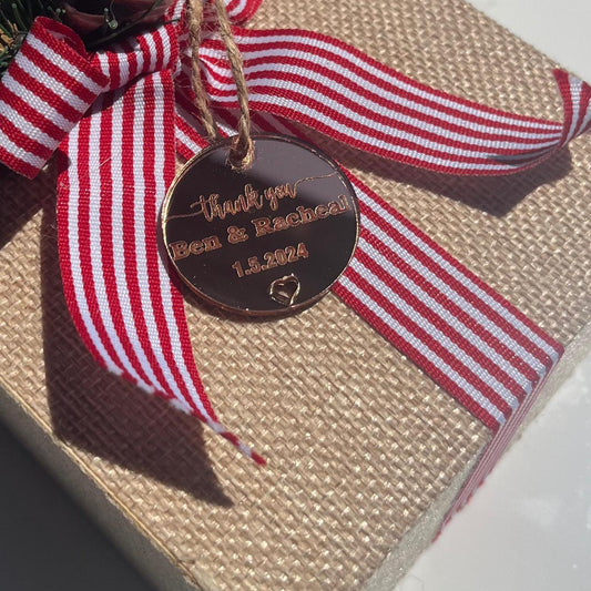 Personalised round gift tags -set of 10