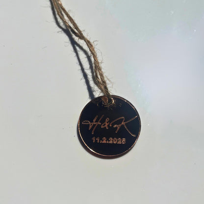 Personalised round tags - wedding favours tags-gift tags - label tags-custom wedding  tags