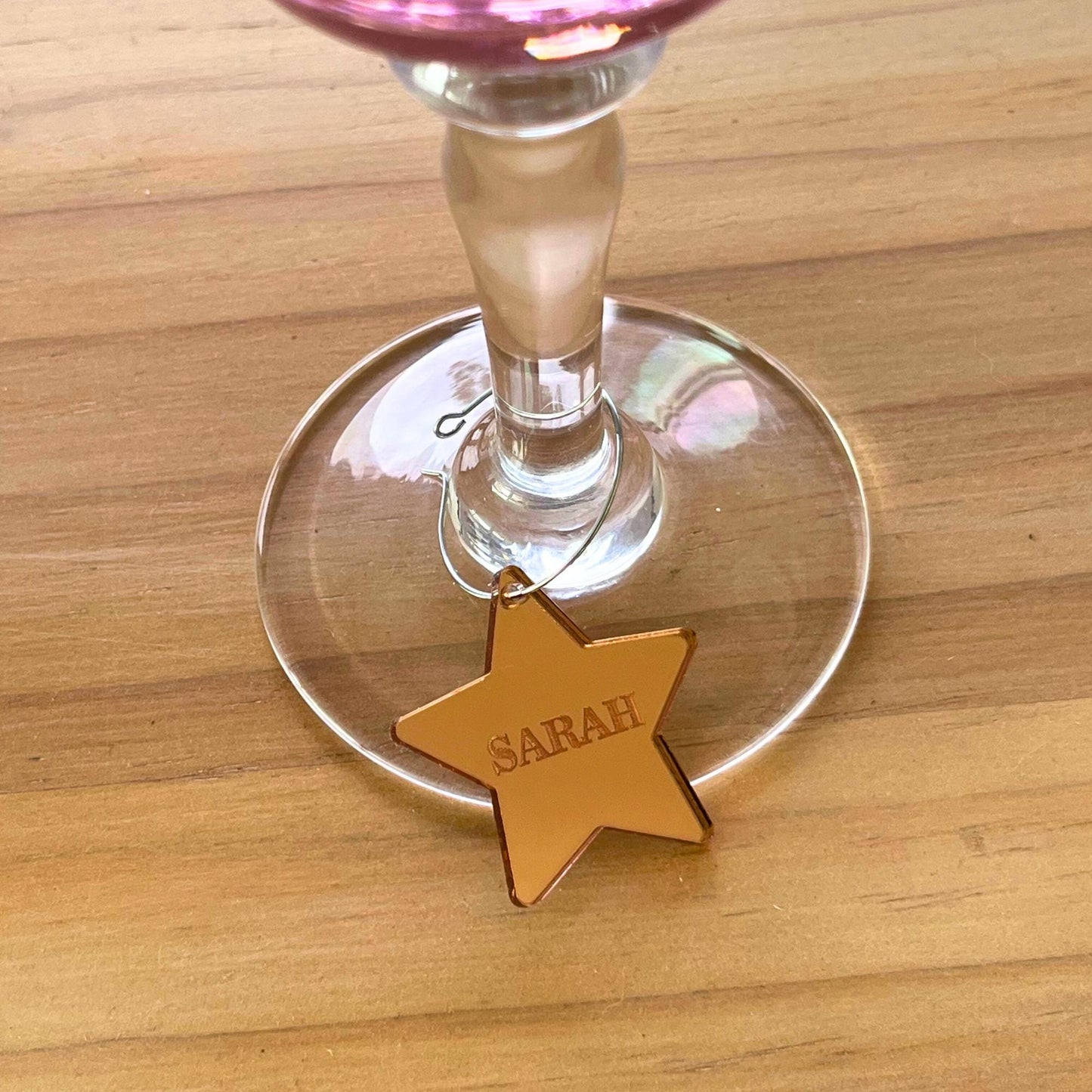 Personalised Star Wine Charms
