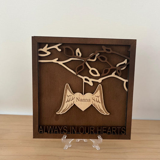 Personalised memorial plaque