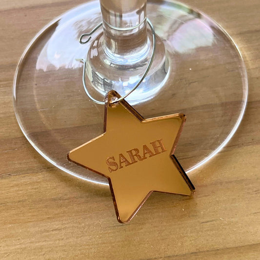 Personalised Star Wine Charms