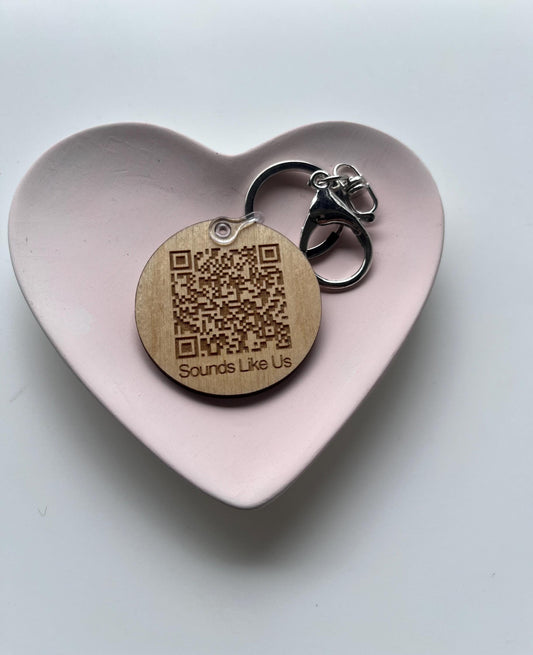 QR code keyring