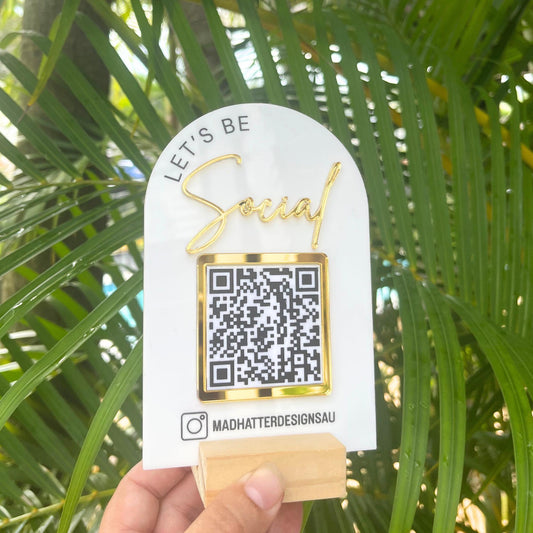 Custom QR social media sign