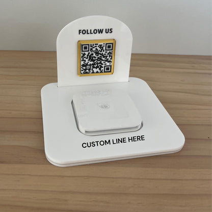 Custom social media QR code stand