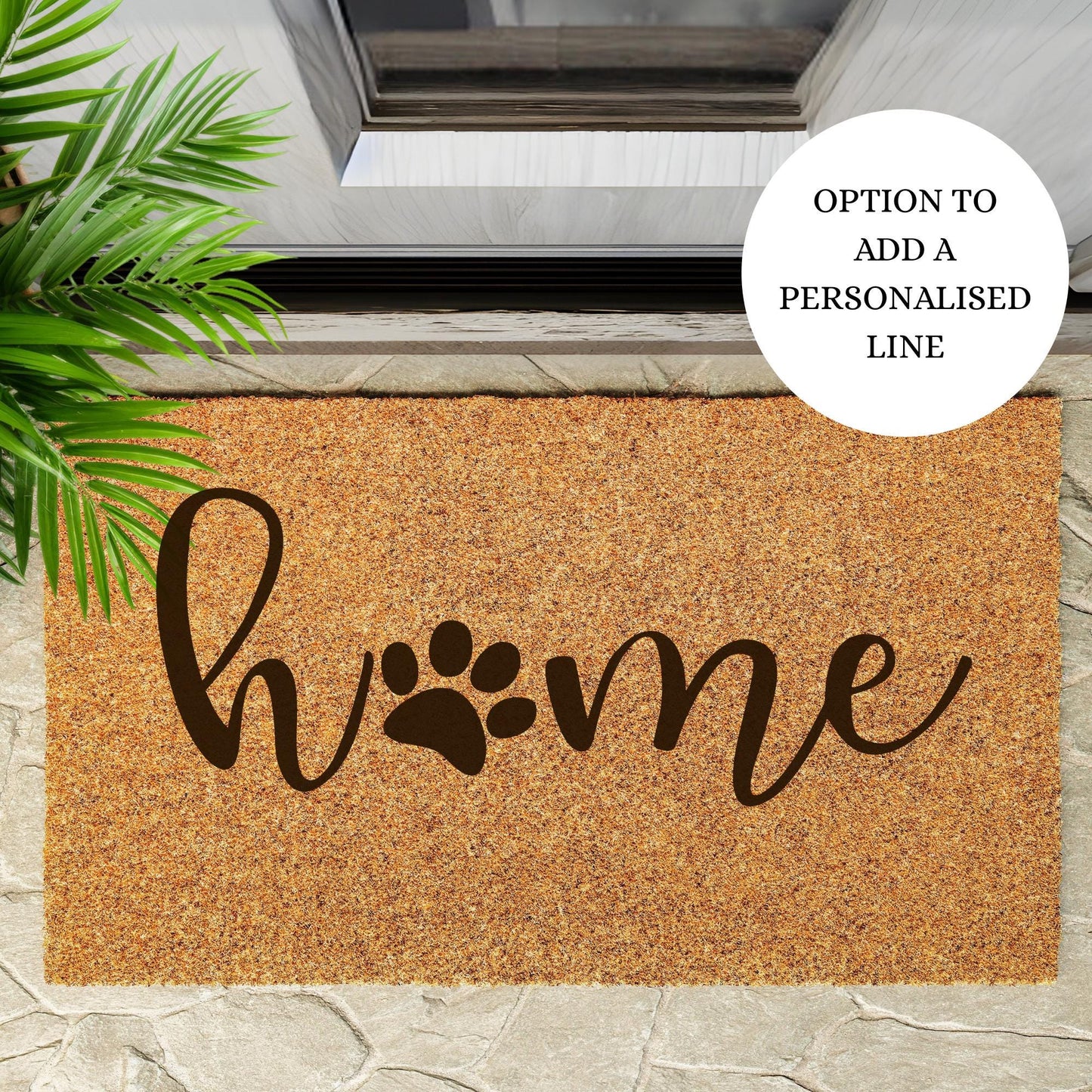 Doormat with home Paw Print