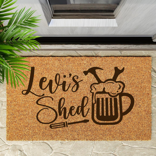 Personalised shed doormat