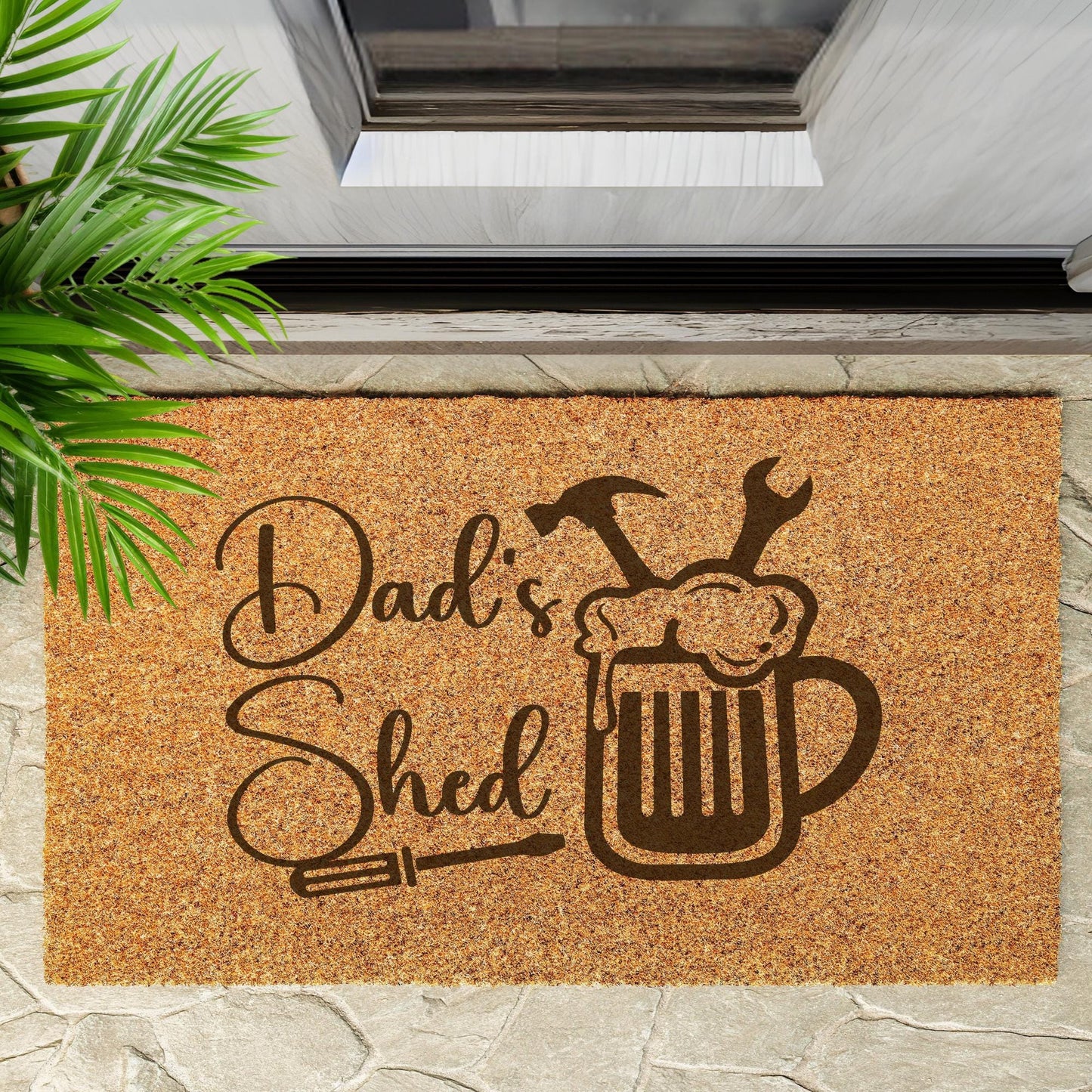 Personalised shed doormat