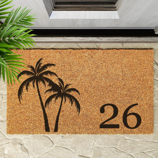 Doormat palm tree design