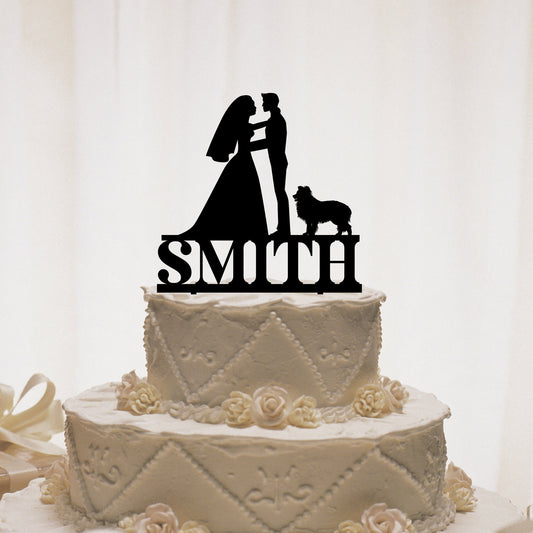 Personalised Wedding Cake Topper with Pet