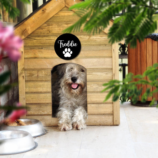 Personalised Dog House Name Sign