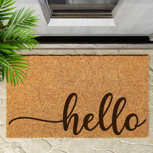 Doormat with Hello print