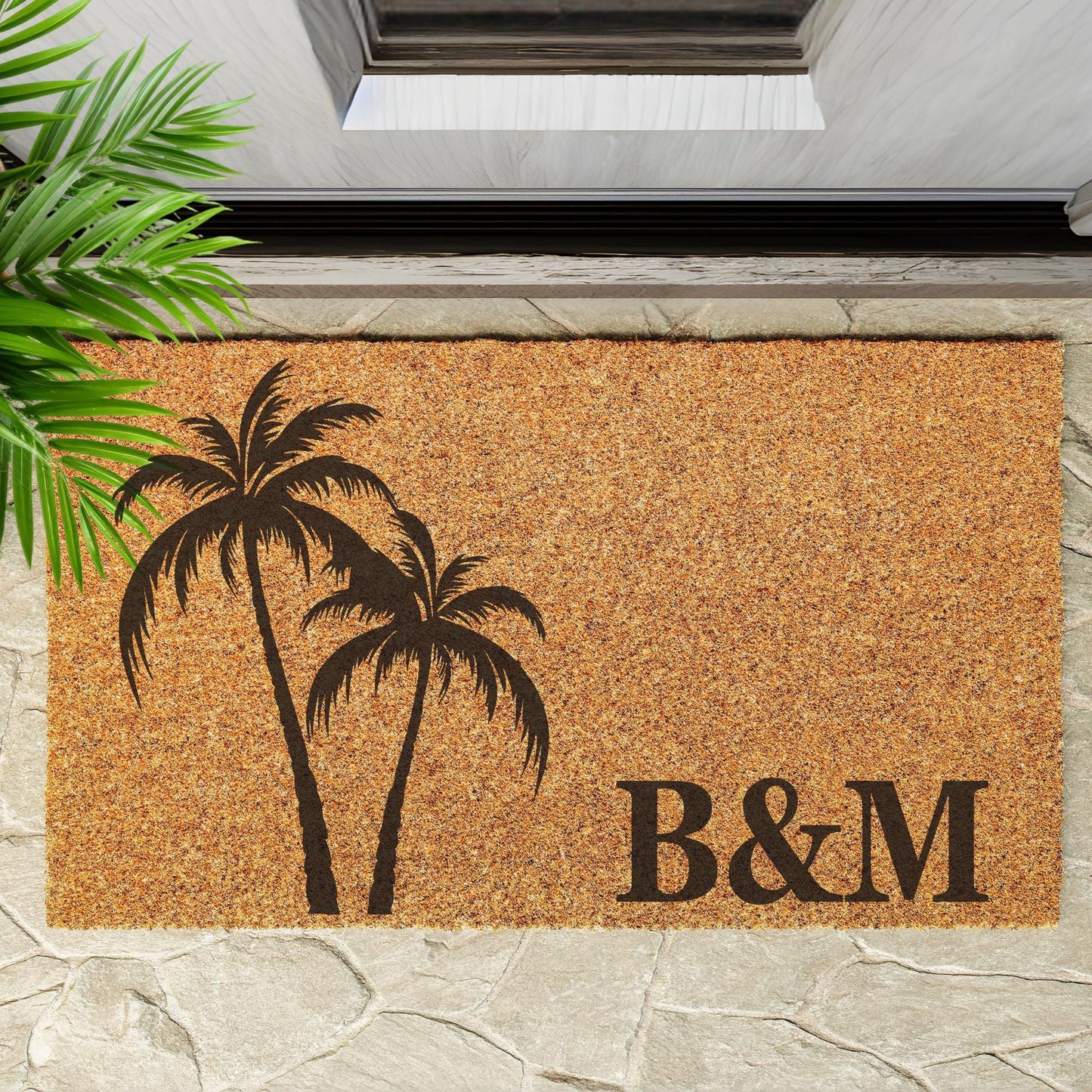 Doormat palm tree design