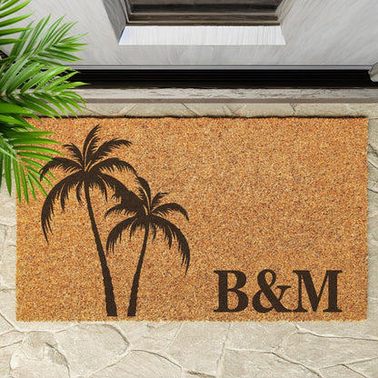 Doormat palm tree design