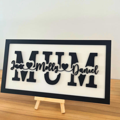 Personalised MUM Wall Art Sign
