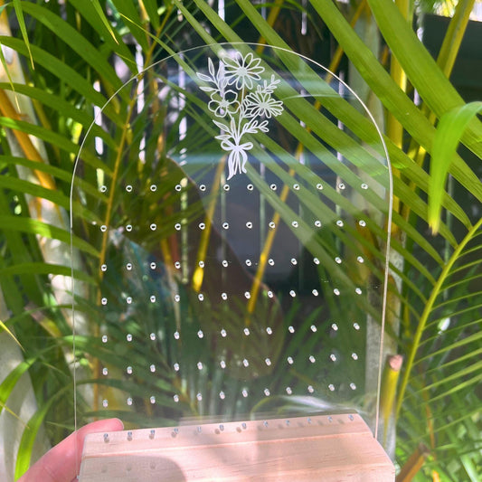 Earring  stand with floral design