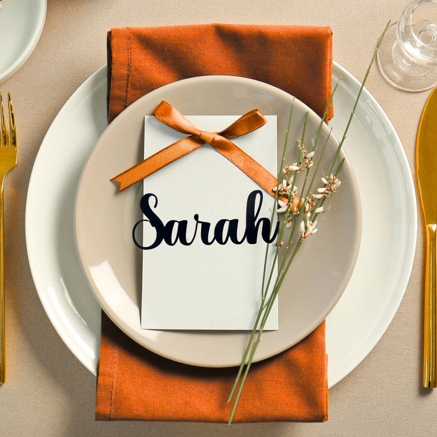 Wedding seating names place holders